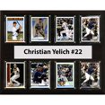 thumbnail image 1 of MLB 12"x15" Christian Yelich Milwaukee Brewers 8 Card Plaque, 1 of 1