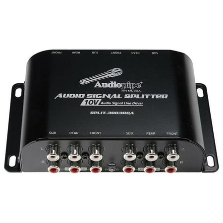 Audiopipe SPLIT3003RCA Multi-Audio Amplifier 3 RCA outputs with bulit in 10V line (The Best Power Amplifier)