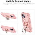 thumbnail image 6 of Compatible with iPhone 15 Case 6.1 Inch with Built-in Kickstand, [Full Body Rugged Military Grade] Drop Protection Heavy Duty Case 3 in 1 Protective Durable Cover for iPhone 15. (Pink), 6 of 14