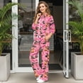 thumbnail image 3 of SCRAWLGOD Valentine's Day Decor Heart Love Dachshund Print Dark Pink Women's 2 Piece Outfits Lounge Set Oversized Turtleneck Sweatshirt Wide Leg Sweatpants Set Sweatsuit Comfortable Tracksuit, S, 3 of 7