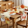 thumbnail image 5 of Table Runner Dresser Scarves 70 Inch Long,Thanksgiving Pumpkin Fall Maple Leaf Linen Dining Table Runners Watercolor Autumn Plant Tabletop Scarf for Wedding Holiday Party Kitchen, 5 of 9