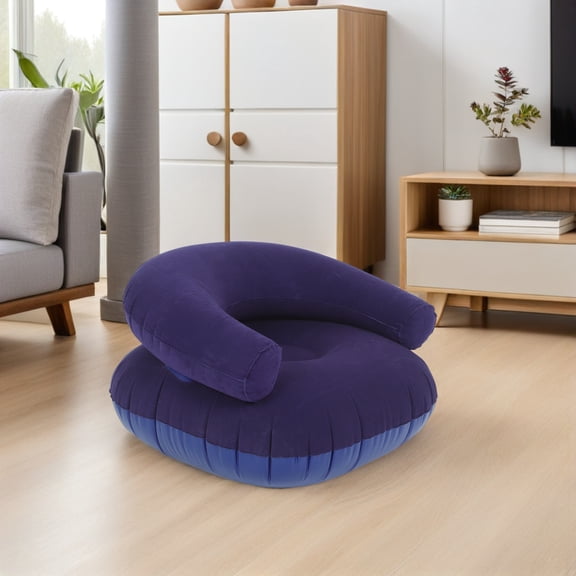 OFFIGAM Portable Outdoor Inflatable Couch Chair in Dark with Soft Antislip for Camping and Travel Comfort