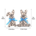 thumbnail image 2 of Lilixerw Chinese Style Blue and White Porcelain Fabric Easter Bunny Ornament,Easter Rabbit Doll Table Centerpiece,Holiday Home Decor,Gift,Spring Festival Ornament, 2 of 6