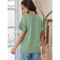 thumbnail image 4 of Womens Short Sleeve Tops Bean Green XL, 4 of 9