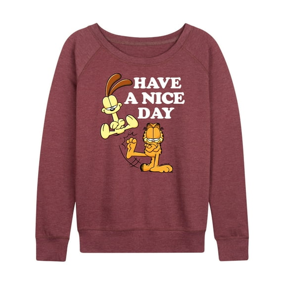 Garfield - Have A Nice Day - Women's Lightweight French Terry Long Sleeve Shirt