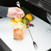 Mercer Barfly 15.75 Bar Spoon with Fork | Copper Plated