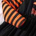 thumbnail image 5 of DAKIMOE Halloween Girls Dress Long Sleeve Tutu Pumpkin Skirt Princess Party Tulle Dress Fall Clothes, Black, 7Y, 5 of 6