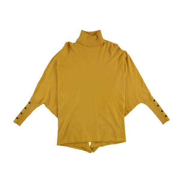 Alfani suéter de poncho de cuello alto para mujer, amarillo, pequeño Alfani Poncho