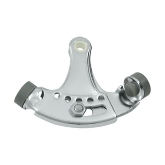 Adjustable Hinge Mounted Pin Stop, Bright Chrome - Solid