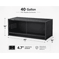 thumbnail image 2 of ToxiRium 40x16x16 inch Reptile Enclosure, PVC Stackable Terrarium with Sliding Glass Doors for Geckos, Corn Snakes, Kingsnakes and Other Small Reptiles, 2 of 9