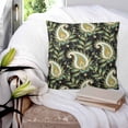 thumbnail image 3 of 14x14 Pillow Covers Set of 2, Black Teal Boho Botanical Throw Pillow Covers Decorative Couch Cushion Case, Southwestern Retro Ethnic Tribal Microfiber Square Pillowcases for Bedroom Car Living Room, 3 of 7