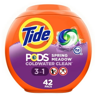 Tide PODS Liquid Laundry Detergent Soap Pacs, Spring Meadow Scent, 168 ct.