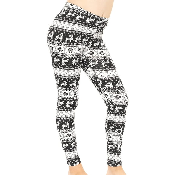 Oh So Soft girls Leggings Reindeer Large