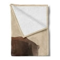 thumbnail image 2 of Polygons Soft Flannel Fleece Blanket, Modern Geometric Design Bear Silhouette Woodland Creature Wild Animal Print, Cozy Plush for Indoor and Outdoor Use, 70" x 90", Brown and Beige, by Ambesonne, 2 of 5