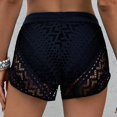 thumbnail image 3 of Pantalones cortos de baño para mujer Traje de baño de cintura alta Traje de baño de encaje Traje de baño Bañadores, negro, xxl Feliz Sencillez, 3 of 5