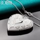 thumbnail image 2 of Dong-collar con colgante de marco de fotos en forma de corazón para mujer y hombre, de Plata de Ley 925, cadena de 16-30 pulgadas, joyería de boda, 2 of 2