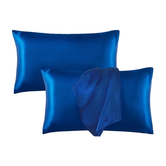 MAVIÉ Satin Pillowcase Set – Queen 20" x 30" – Ultra Soft Cooling Pillow Cases for Hair & Skin, Envelope Closure, 2 Pack Navy
