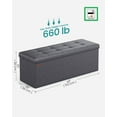 thumbnail image 5 of SONGMICS 43" Storage Ottoman Bench Folding Ottoman with Storage Hold up to 660lb for Living Room Bedroom Dark Gray, 5 of 7