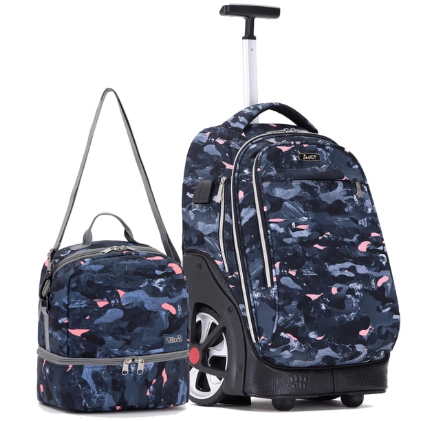 Mochila con ruedas NEW TILAMI de 48 cm con bolsa de almuerzo para niñas y niños