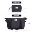 thumbnail image 2 of Yougu 3-Piece Set (18/Travel bag/toiletry bag) ,Soft shell Luggage Sets Carry On,Black, 2 of 9