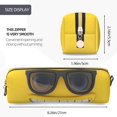 thumbnail image 3 of Easygdp Smiling With Sunglasses para Estuche de Lápices de Cuero, Estuche de Papelería de Cuero, Estuche de Gran Capacidad con Cremallera, 3 of 7