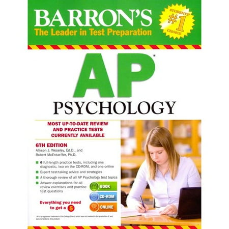 Barron S Ap Psychology With Cd Rom 6th Edition By Weseley