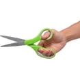 thumbnail image 3 of Westcott KleenCut 8” Titanium Scissors with Ergonomic Green Handle, 4-Pack for Office and High School, 3 of 6