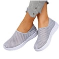 thumbnail image 4 of BXSRUTA Women's Plus Size Slip on Loafers Breathable Mesh EVA Low Top Casual Sneakers 2 Way Wear, 4 of 8