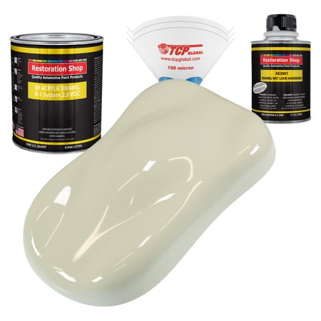 Restoration Shop - Grand Prix White Acrylic Enamel Auto Paint - Complete Quart Paint Kit - Single Stage High Gloss