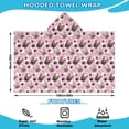 thumbnail image 2 of French Bulldog Cute Bone Paw Print Hooded Bath Towel，60"x35" for Ages 3 To 12 Kids, Quick Dry Lightweight Soft Microfiber Hood Beach Towel Cover Up for Kids, 2 of 7