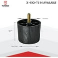 thumbnail image 5 of 3 inch / 8cm Plastic Furniture Legs, Tchosuz Pack of 4 Mid Century Modern Plastic Light Tapered Wood Grain Replacement Feet with M8 Hanger Bolts & T-Nuts for Sofa Couch Bed Riser, 5 of 6