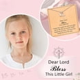 thumbnail image 3 of Women's Pearl Cross Necklace - Baptism Confirmation Easter Graduation Gift for Daughter, 3 of 5