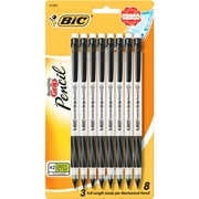 BIC Round Stic Grip Mechanical Pencil, 0.7mm, Black, 8-Pack
