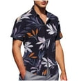 thumbnail image 2 of CaiJunJia George Button Down Shirts for Men,Men's Hawaiian Shirt Short Sleeves Coconut Printed Button Down Summer Beach Casual Shirts, 2 of 6