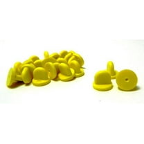 Set of 25 Yellow Comfort Fit Butterfly Clutch Rubber Lapel Hat Pin Backs