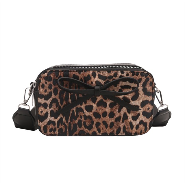 Bolso Hombro Mujeres Leopardo Impreso Pu Cruzado Pequeño ()
