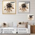 thumbnail image 4 of Designart "Elegance of Vintage Rose in Rosegold III" Floral Framed Wall Art - Grey Rose Entryway Framed Wall Art, 4 of 6