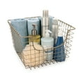 thumbnail image 2 of Spectrum Diversified Scoop Steel Wire Stackable Storage Basket for Kitchen, Pantry, Closet and Garage, Medium, Satin Nickel, 2 of 7