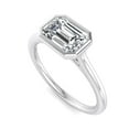 thumbnail image 4 of BEST Jewel 1.7 Ct Moissanite Engagement East West Ring - Emerald Cut 14K White Gold Plated Ring for Women - Bezel Set Solitaire Design - Perfect Proposal Ring - Memorable Gift for Her, 4 of 4
