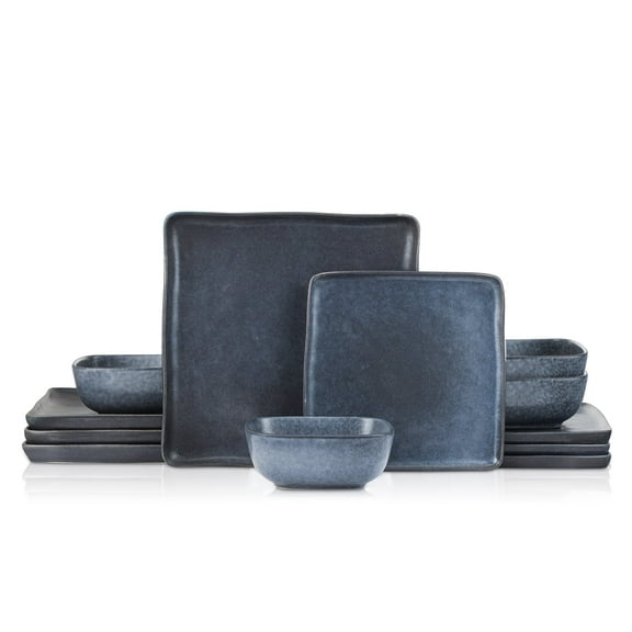Stone Lain Jonny 12-Piece Dinnerware Set Stoneware, Blue