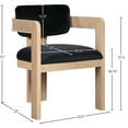 thumbnail image 3 of Meridian Furniture Sacha Black Velvet Dining Chair (Set of 2), 3 of 9