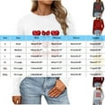 thumbnail image 3 of Wowcloth Woman's Valentine Print Casual Top, Long Sleeve Round Neck Design for Daily Wear and Valentine's Day, 3 of 5
