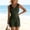 *Army Green, variant on Women’s Sleeveless V Neck Belted Romper,Casual Button Down Short Jumpsuit with Pockets,Summer Outfit Army Green,Women's Plus L