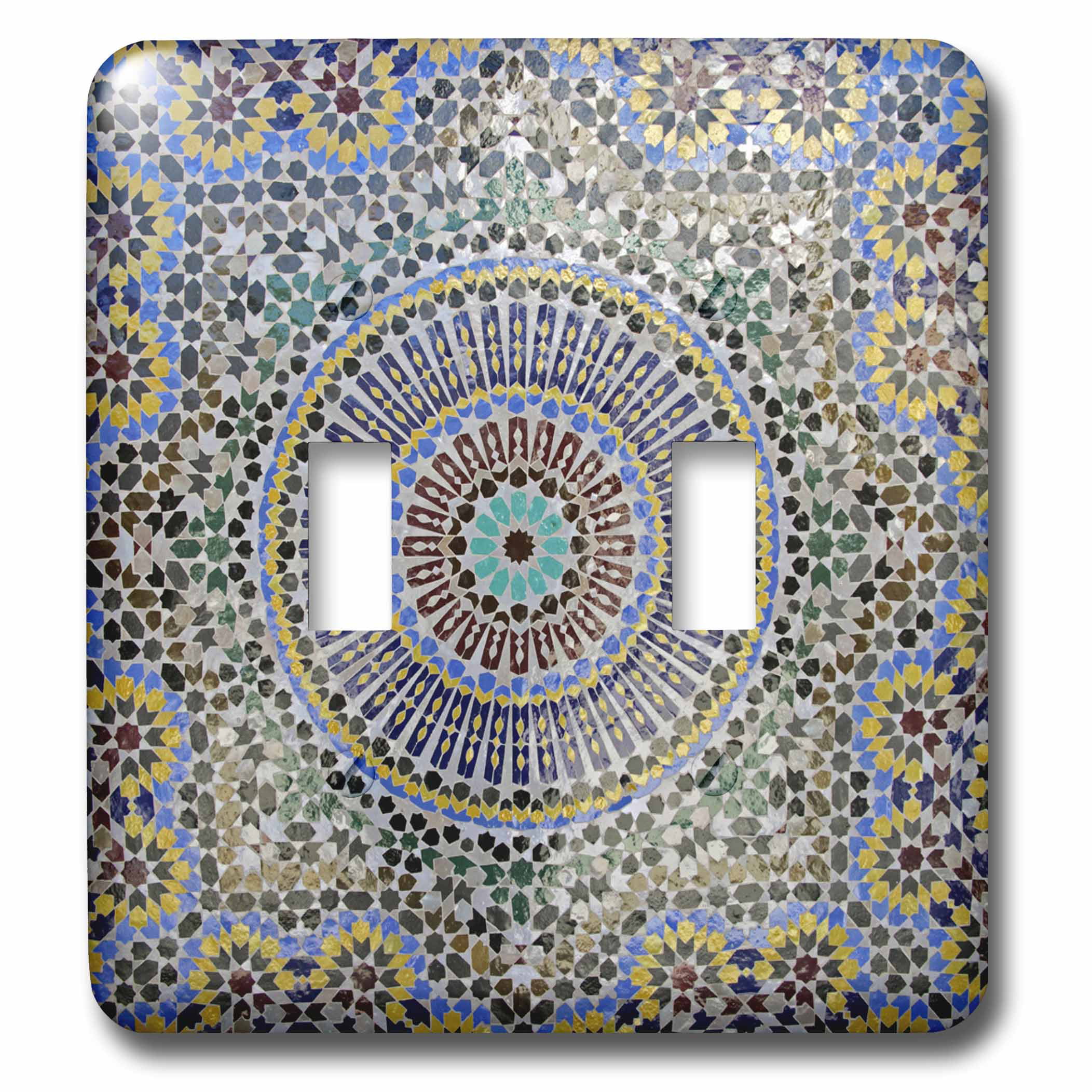 Morocco 3dRose lsp_132003_1 Mosaic Wall for Fountain Africa Af29 Kwi0083 Kymri Wilt Light Switch Cover Fes