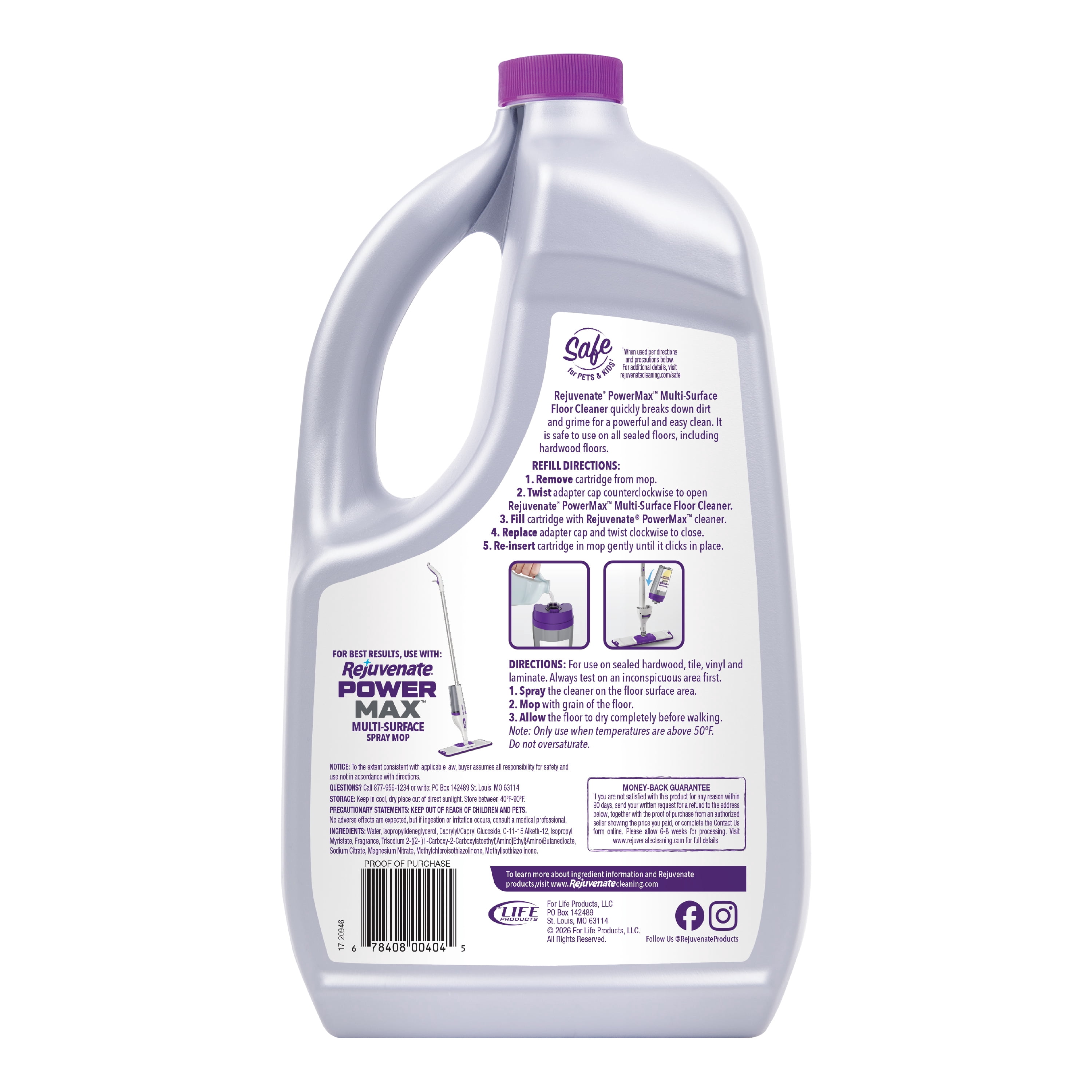 Rejuvenate Multi-Surface Floor Cleaner 64 Ounces Citrus Cedarwood