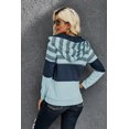 thumbnail image 1 of ABPHQTO Sudadera con capucha y cremallera frontal con cordón y cordón de color verde a rayas para mujer, 1 of 5