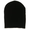 thumbnail image 4 of Big Stripe Ribbed Cotton Beanie - Black XL-3XL, 4 of 5
