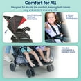 thumbnail image 4 of Kolcraft Cloud Plus Double Stroller, Lightweight Side by Side Twin Stroller with Sun Canopy, Reclining Seats, and Extra Storage, 4 of 10