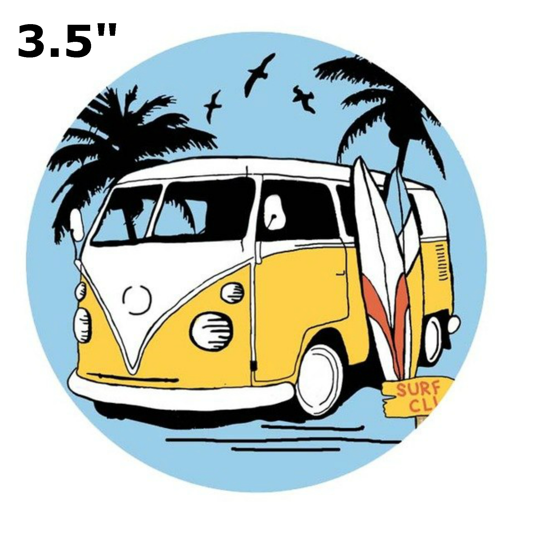 Superheroes Surfing Surfboard Van 3.5 inch Iron-On or Sew-On Embroidered Patch Novelty Applique - Surf Surfer 70's Hippie Woodstock Flower Child Peace