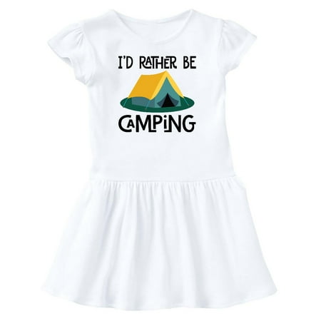 

Inktastic Rather Be Camping Gift Toddler Girl Dress